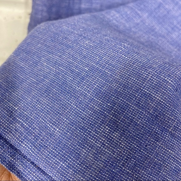 VINEYARD VINES Blue Linen blend Short Sleeve Tunic - Picture 7 of 7